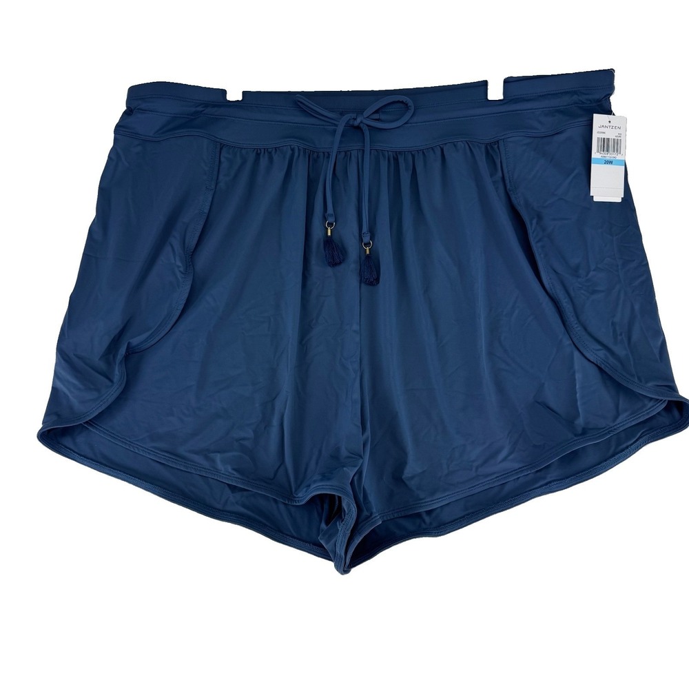 Jantzen Cover Up Swim Over Shorts Size 20W Marine Blue